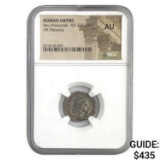 Roman Sev. Alexander, AD 222-235 Silver Denarius NGC AU