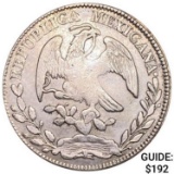 1877Zs JS Mexico Silver 8 Reales NEARLY UNCIRCULATED