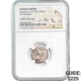 Roman Faustina Jr. AD 147-175/6 Silver Denarius NGC F