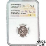 Roman Faustina Jr. AD 147-175/6 Silver Denarius NGC Ch F