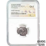Roman Julia Domna, AD 193-217 Silver Denarius NGC Ch F