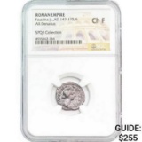 Roman Faustina Jr. AD 147-175/6 Silver Denarius NGC