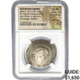 Byzantine John II AD 1118-1143 EL Aspron Trachy NGC Ch XF