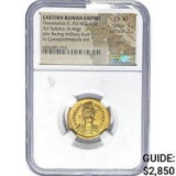 East Roman, Theodosius II AD 402-450 Gold Solidus NGC Ch XF