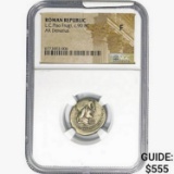 Roman L.C. Piso Frugi, c.90 BC AR Denarius NGC F