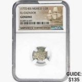 [1772-83] Mexico 1/2R El Cazador NGC GENUINE