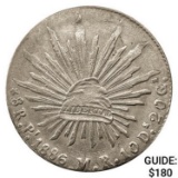 1886Pi MR Mexico Silver 8 Reales CLOSELY UNCIRCULATED