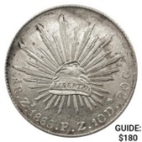 1888Zs FZ Mexico Silver 8 Reales CLOSELY UNCIRCULATED