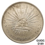 1909Mo GV Mexico Silver Peso CHOICE AU
