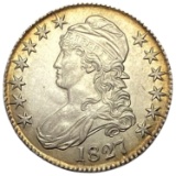 1827 Capped Bust Half Dollar AU+