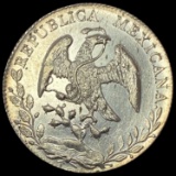 1897Go RS Mexico Silver 8 Reales Cap & Rays UNCIRCULATED