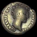 [161-180] AD Roman Aurelius Silver Denarius ABOUT UNCIRCULATED