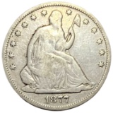 1877-CC Seated Liberty Half Dollar Avg Circ