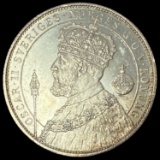 1897 Sweden Silver 2 Kronor UNCIRCULATED
