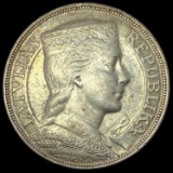 1932 Latvia Silver 5 Lati KM 9 CHOICE AU