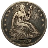 1865 Seated Liberty Half Dollar Fine