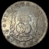 1757Mo-MM Mexio Silver 8 Reales CLOSELY UNCIRCULATED