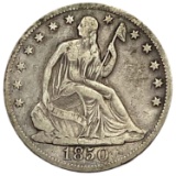 1850 Seated Liberty Half Dollar Fine