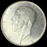 1938 Sweden Silver 2 Kroner UNCIRCULATED