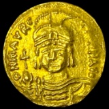 [582-602] AD Byzantine Maurice tiberius Gold Solidus CHOICE AU