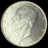 1938 Sweden Silver 2 Kronor UNCIRCULATED