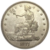 1877 Silver Trade Dollar AU
