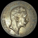 1907-A Prussia Silver 5 Reichsmark NEARLY UNCIRCULATED