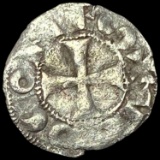[1170-1245] France Crusades Silver Denier NEARLY UNCIRCULATED