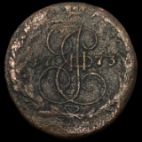 1773 Russia Copper 5 Kopeks NEARLY UNCIRCULATED