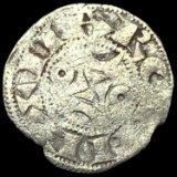 [1170-1245] France Crusades Silver Denier NEARLY UNCIRCULATED