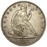 1857 Seated Liberty Half Dollar XF