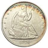1876 Seated Liberty Half Dollar AU