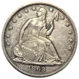 1863-S Seated Liberty Half Dollar AU