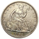1851 Seated Liberty Half Dollar AU