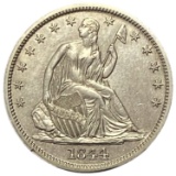1844-O Seated Liberty Half Dollar AU