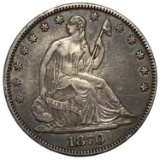 1870 Seated Liberty Half Dollar XF