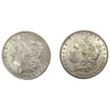 1890-S, 1891-S Choice AU Morgan Silver Dollar Lot [2 Coins]