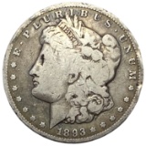 1893 Morgan Silver Dollar Avg Circ
