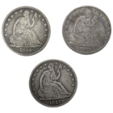 1842-1844 Seated Liberty Half Dollar Lot [3 Coins]