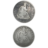 1860, 1860-O Seated Liberty Half Dollar Lot [2 Coins]