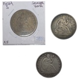 1853-1869 Seated Liberty Half Dollar Lot [3 Coins]