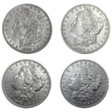 1890-1897 AU Better Date Morgan Silver Dollar [4 Coins]