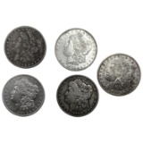 1878-1891 Better Date Morgan Silver Dollar [5 Coins]