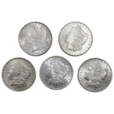 1880-1899 GEM BU Morgan Silver Dollar [5 Coins]