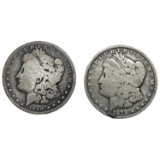 1878-CC, 1890-CC KEY Date Morgan Silver Dollar [2 Coins]