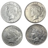 1924-1928 Better Date Silver Peace Dollar [4 Coins]