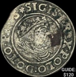 [1506-1548] Danzig Sigismund I 1 Groschen CLOSELY UNCIRCULATED