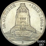 1913 Saxony Silver 3 Reichsmark UNCIRCULATED