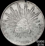 1899Cn JQ Mexico Silver Peso CLOSELY UNCIRCULATED