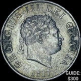 1817 Great Britian Silver 1/2 Crown KM-672 CHOICE AU